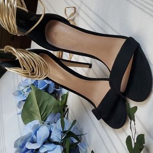 High Heel Sandal with Gold Strap